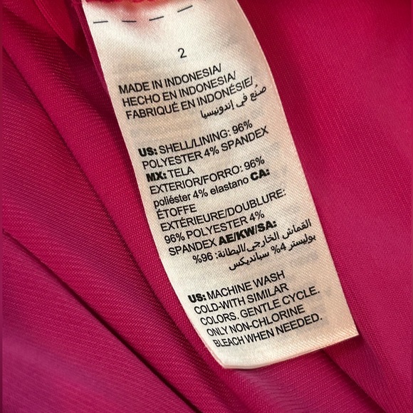 CHICOS Barbicore Pink Flare Sleeve 2 (12) Dress - Picture 9 of 10